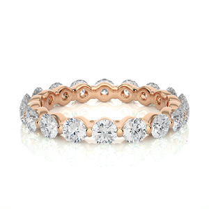 Anillo de Diamantes Naturales de 2.01CT, Oro Sólido de 18K, Corte Redondo, 18 Piedras, Joyería de Diamantes de Lujo, Estilo Clásico de Anillo de Compromiso - Product Image 1