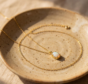 Natural Ethiopian <b>Opal</b> Oval 10x14mm 18K Gold Plated 925 Silver Prong Set Smooth Gemstone Christian <b>Pendant</b> Necklace Fine Jewelry - Product Image 4