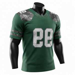 Maillot de football américain sublimé, dernier design, haute qualité, respirant, séchage rapide, vêtements d'entraînement, hauts personnalisés - Product Image 2