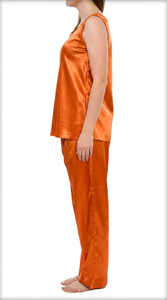 Ensemble de pyjama en satin de soie pour femmes, léger et confortable, tenue de détente - Product Image 2