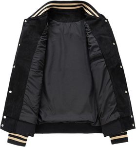 Blouson bomber camouflage pour homme en polyester avec fermeture éclair, col rabattable, coupe ajustée, manches classiques, idéal pour l'automne - Product Image 3