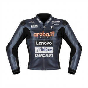 Men’s Cowhide Leather <b>Racing</b> <b>Jacket</b>/Chaqueta MotoCP Style CE Level 2 Armor Motorcycle Track Riding Protective Gear CE - Product Image 1