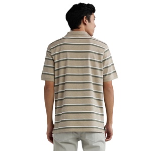 OEM Service Breathable Casual Striped Men's for Shirts Summer Short Sleeve Slim Fit Custom Design Premium Quality - Product Image 3