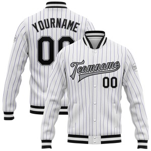 Custom <b>Red</b> Navy-White Bomber Full-Snap Varsity Letterman Jacket Winter Unisex Button College Varsity Jacket Windproof - Product Image 4