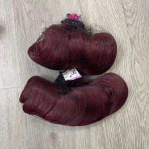 Paquetes de rizos de huevo Borgoña de pelo Remy vietnamita súper doble dibujado y cierre de alta calidad 6x6 - Product Image 3