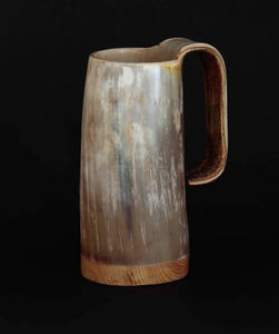 Taza vikinga de cuerno de búfalo hecha a mano logotipo y tamaños personalizados jarra de cerveza pulida regalo único y decoración rústica - Product Image 3