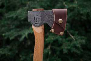 ขวานเหล็กตีมือ STEEL CRAFT INTERNATIONAL รุ่น Mountains to sea AXE 12 ด้ามจับรูปไข่สลักลาย สำหรับงาน DIY เกรด ODM - Product Image 5