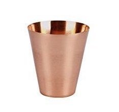 Fabricant et fournisseur de verres courts en cuivre avec poignée, verre court en cuivre 100% pur, fait main, finition brossée, tasse en cuivre - Product Image 3