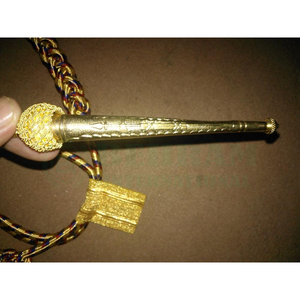 High Quality <b>Braided</b> Thread Wire Recycled Aiguillettes Brass Tips Uniform <b>Cord</b> 100% Metallic Yarn Eco-Friendly Classical Garment - Product Image 3
