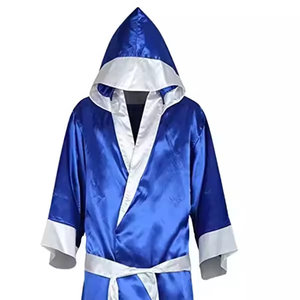 Robes de boxe personnalisées en polyester soyeux, couleur sur mesure, faible MOQ, écologiques, durables, avec logo imprimé, pour usage extérieur - Product Image 6