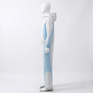 Conjunto Deportivo Personalizado con Logotipo para Hombre, Chaqueta con Capucha Blanca y Azul Premium, Ligero, con Cierre, Cortavientos, Moderno, para Entrenamiento Atlético - Product Image 6