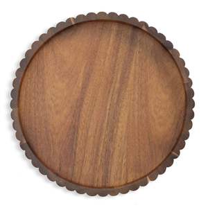 Plateau décoratif en bois naturel rectangulaire rustique fait main, emballage individuel, plateau en bois brillant pour la décoration alimentaire, plateaux faits à la main - Product Image 3