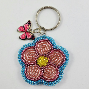 Handcrafted Ethnic Beaded Charm Keychain Unique Traditional Indian Woven Handicraft Made Skilled Artisans Beaded Gift Keychain - Product Image 6