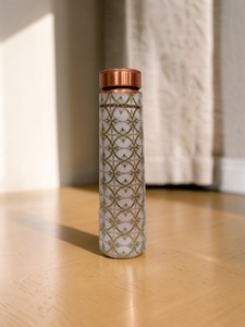 Bouteille artisanale classique en cuivre d'exportation indienne internationale. Cuivre pur certifié - Product Image 1