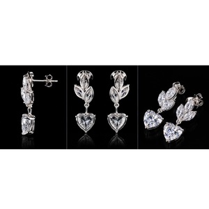 Pendientes de Diamantes Creados en Laboratorio con Forma de Corazón, los Más Vendidos, Regalo Romántico para Bodas, Disponibles para la Venta - Product Image 4