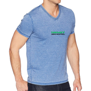เสื้อยืดคอกวีผู้ชาย ผ้าฝ้าย 100% เป็นมิตรกับสิ่งแวดล้อม ปรับแต่งได้ ทรงปกติ สีพื้น แขนสั้น ราคาประหยัด - Product Image 4