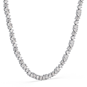 REYES Customized 32 Carat Moissanite <b>Tennis</b> <b>Necklaces</b> 925 Sterling Silver For Women GRA Certified Luxury Party Jewelry For Women - Product Image 1