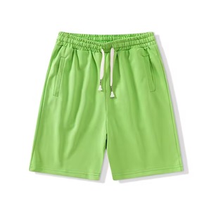 Shorts de bain décontractés pour hommes, style streetwear, avec cordon de serrage, coupe droite, motif uni, en toile, pour la plage et le fitness, vente en gros - Product Image 3