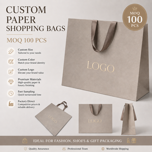 <strong>Personalized</strong> Eco-Friendly Luxury Ribbon Handle Coated Paper Cosmetic <strong>Gift</strong> <strong>Bags</strong> for Custom Boutique Clothing - Product Image 2