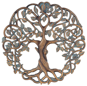 Escultura de Pared de Madera Art Deco Árbol de la Vida, Arte de Pared de Madera Hecho a Mano, Decoración para Sala de Estar, Dormitorio, Oficina, Hogar - Product Image 1