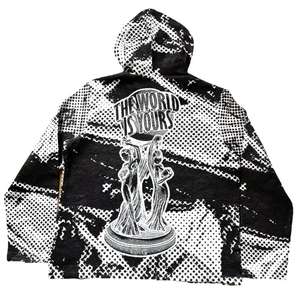 เสื้อฮู้ดแฟชั่นไซส์ใหญ่สำหรับผู้หญิง ลายเทปสตรี ดีไซน์เท่ห์ แต่งลายปักอะนิเมะ ผ้าฝ้าย ปักโลโก้ มีซับใน เหมาะสำหรับฤดูใบไม้ผลิ - Product Image 3