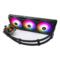 Refroidisseur d'eau AIO Frozen Warframe 360 BLACK ARGB 360 mm avec écran LCD 2,4 pouces pour Intel LGA 1851 AM5 Refroidissement de bureau