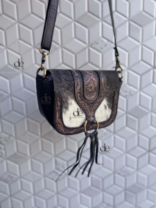 Véritable fourrure de vachette usiné à la main en cuir sac à bandoulière sculpture bohème sacs nouveau concepteur vente chaude sacs pour les femmes - Product Image 2