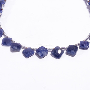 AAA + เกรด iolite สีฟ้าธรรมชาติรูปร่างเบาะเหลี่ยมเพชรพลอย8นิ้ว6-6.5มม. สายลูกปัดอัญมณีจำนวนมากสำหรับการทำเครื่องประดับ - Product Image 2