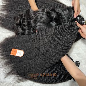 มัดผมมนุษย์แบบขดตรง100% ผมธรรมชาติแท้สีดำยาวมากหนาเต็มหนังกำพร้า - Product Image 4