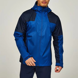 Ensemble deux pièces pour hommes : Survêtement coupe-vent personnalisé avec short et veste, en nylon réfléchissant à fermeture éclair - Product Image 5
