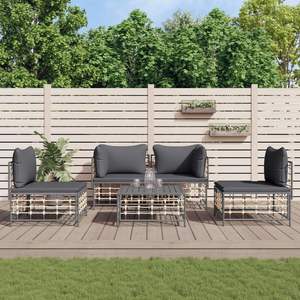 Ensemble de salon de jardin anthracite - Product Image 1