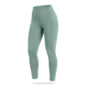 High Waist <b>Leggings</b> <b>with</b> <b>Pocket</b> Stretch Full Length Knitted Spandex Polyester Breathable Quick Dry Women's Activewear - Product Image 2