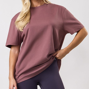 T-shirts pour femmes en coton épais 100 %, coupe oversize, haute qualité 300 GSM, logo personnalisé sérigraphié, été, livraison rapide - Product Image 5