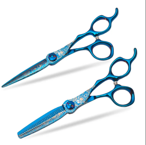 Kit de Tijeras de Peluquería Profesionales de 6.5 Pulgadas para Adelgazar el Cabello, con Hojas de Acero Inoxidable, para Diestros, con Cuchilla Afilada y Segura - Product Image 3