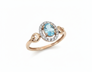 Anillo de Oro Original de 22 Quilates para Mujer, Acabado Brillante, para Compromisos, Ceremonias, Eventos Nupciales, Ocasiones Festivas y Uso Diario - Product Image 2