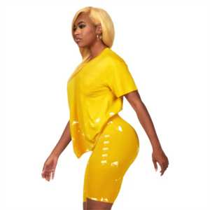 Conjunto Deportivo Sin Costuras Personalizado para Mujer, Top de Manga Larga, Pantalones Cortos de Cintura Alta, Ropa Deportiva - Product Image 5