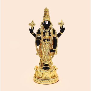 Handmade Gold Coated Balaji <b>Statue</b> 5 Inch Traditional <b>Religious</b> Idol for Home Temple Decor and Worship - Product Image 6