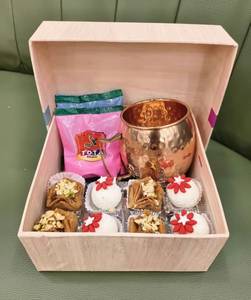 Gift <b>box</b> for diwali Festive Gold Plated Metal <b>Mug</b> Set With Lid TraditionalDesign Gift <b>Box</b> For Presents - Product Image 3