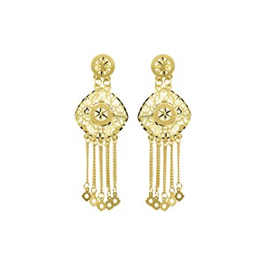 Ensemble de bijoux de mariée longs de style Dubaï en gros, plaqué or 14K 18K 24K, design turc traditionnel, ensemble de bijoux de mode - Product Image 4