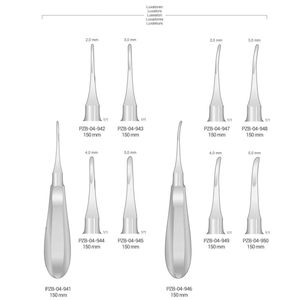 Elevador Dental Curvo Premium PZB de 150 mm |   Elevador PDL de Acero Inoxidable para Extracciones Dentales Atraumáticas - Product Image 6