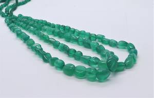 ลูกปัดออนิกซ์สีเขียวทรงก้อนเรียบขนาด 6-7 มม. ลูกปัดพลอยออนิกซ์สีเขียวรูปไข่ไม่สม่ำเสมอ ขนาด 16 นิ้ว ร้อยเป็นเส้น ออนิกซ์สีเขียวธรรมชาติแบบเรียบ - Product Image 4