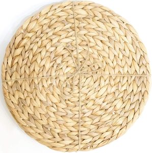 <b>Round</b> water hyacinth <b>placemats</b> classic style custom <b>placemat</b> dish pads place mats table center decoration - Product Image 6