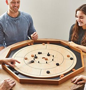 Eco-Friendly Modern Wooden Crokinole Game Board Handmade <b>Tabletop</b> for Wedding & Birthday | Factory Bulk Supply - Product Image 1