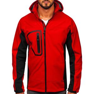 Veste softshell homme sur mesure, légère, imperméable, respirante, col montant, fermeture éclair, pour activités de plein air - Product Image 1