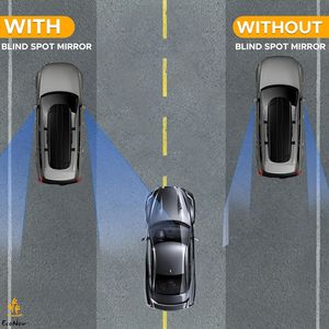 Set di 2 Specchietti Retrovisori Auto Grandangolari con Visione 3x Più Ampia, Protezione Universale Antipioggia per Punti Ciechi - Product Image 2