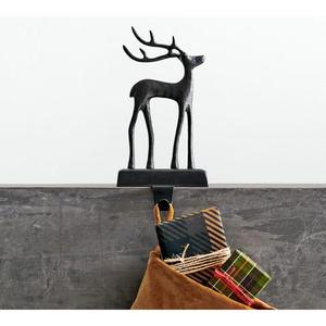 Escultura de Reno de Bronce Fundido a Mano, Soporte para Calcetines Navideños, Gancho para Calcetines de Ciervo Hecho a Mano para Decoración de Mesa - Product Image 4