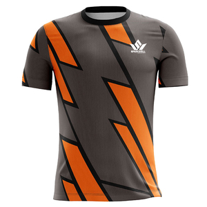 Camiseta de Fútbol Personalizada para Hombre, Degradado Amarillo y Rojo, Manga Corta, Cuello Redondo, Sublimada, Absorbe la Humedad, Ajuste Atlético, 100% Poliéster - Product Image 6