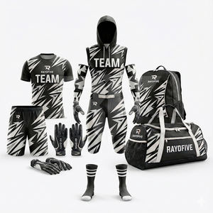 Uniforme de Fútbol Americano al por Mayor, Jersey Cosido con Tela de Malla de Alta Resistencia, Personalizado, Elegante, Sublimado - Product Image 2