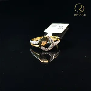 Elegant <b>gold</b> <b>ring</b> with sparkling stones and stylish modern design perfect for daily wear gifting and special occasions - Product Image 1