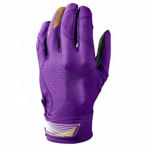 Nouveauté : Gants de frappeur ambidextres respirants avec logo personnalisé, manchette longue, en cuir de qualité supérieure, fermeture auto-agrippante, différentes tailles - Product Image 2